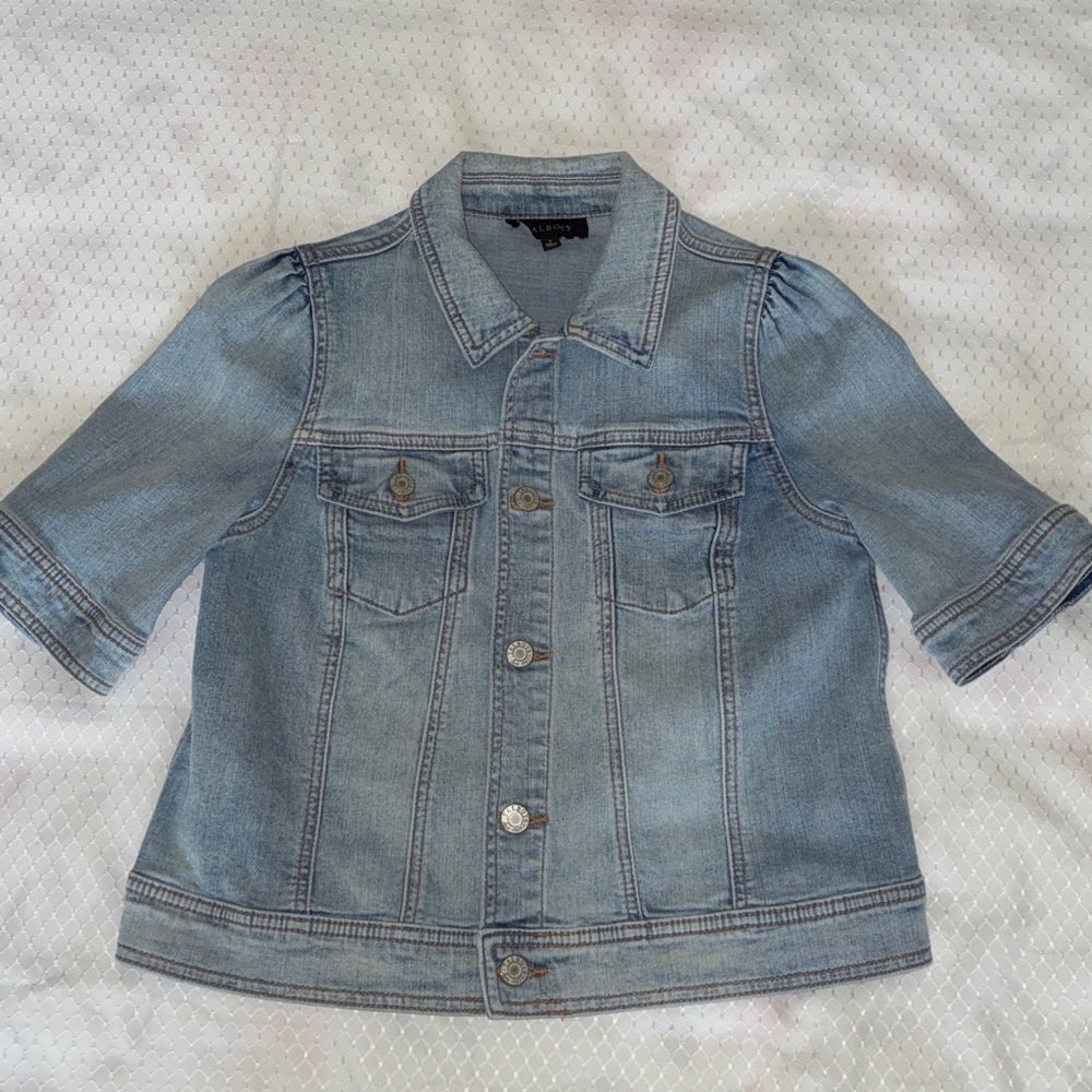 Talbots Light Blue Denim short sleeve Jean Jacket